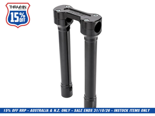 10in. Hole Shot Risers - Black. Fits 1in. Handlebar