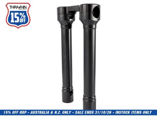 10in. Hole Shot Risers - Black. Fits 1in. Handlebar