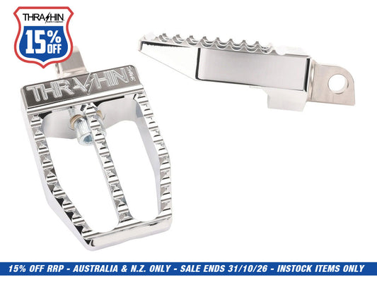 Militant Footpegs with HD Male Mount - Chrome