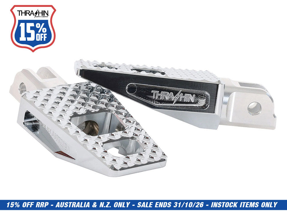 P-54 Footpegs - Chrome. Fits Softail 2018up Front Rider