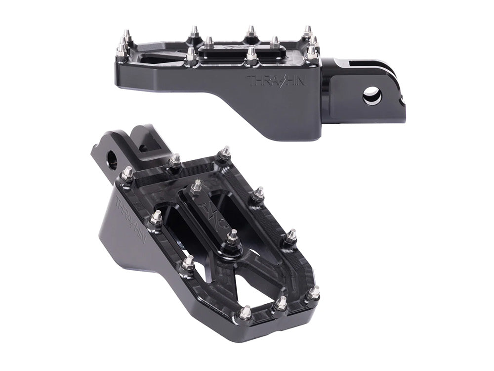 Aggressor Footpegs - Black. Fits Softail 2018up Front Rider