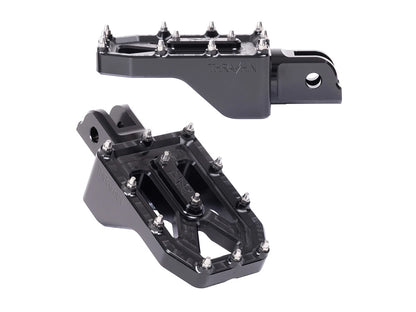 Aggressor Footpegs - Black. Fits Softail 2018up Front Rider