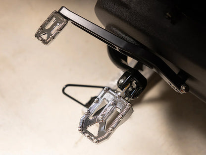 Aggressor Footpegs - Chrome. Fits Softail 2018up Front Rider