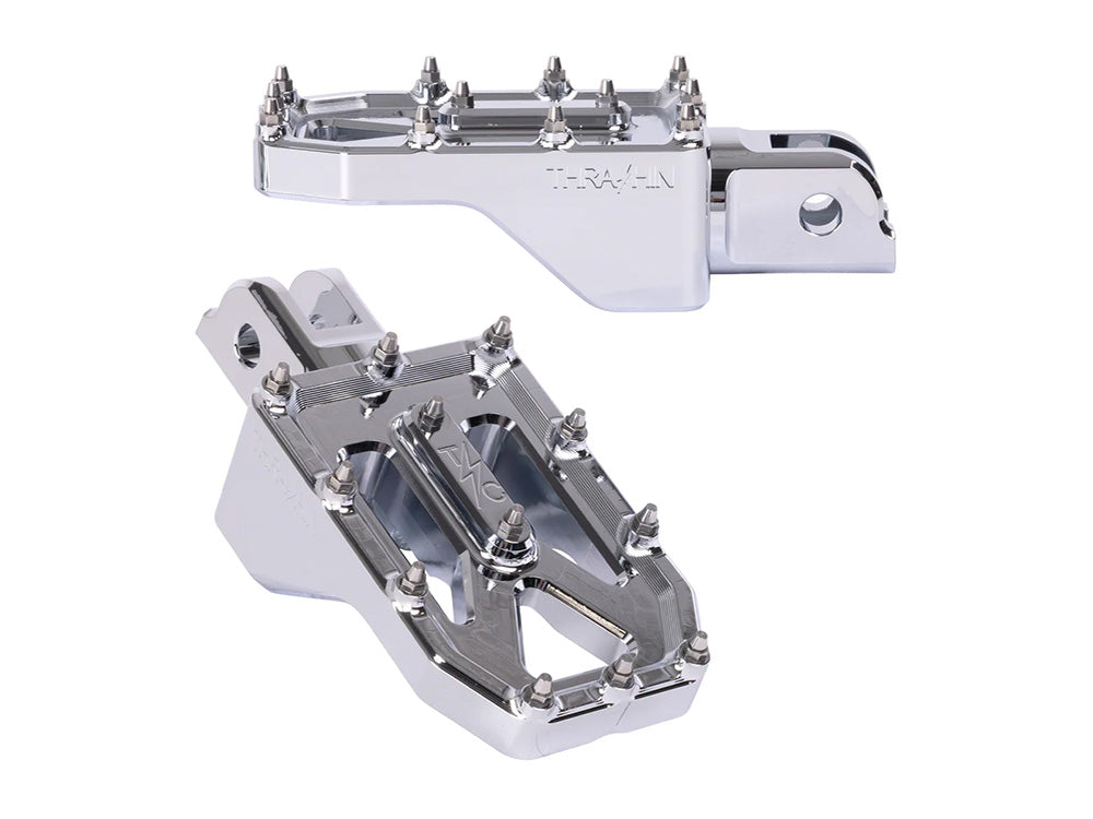 Aggressor Footpegs - Chrome. Fits Softail 2018up Front Rider
