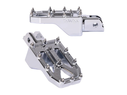 Aggressor Footpegs - Chrome. Fits Softail 2018up Front Rider