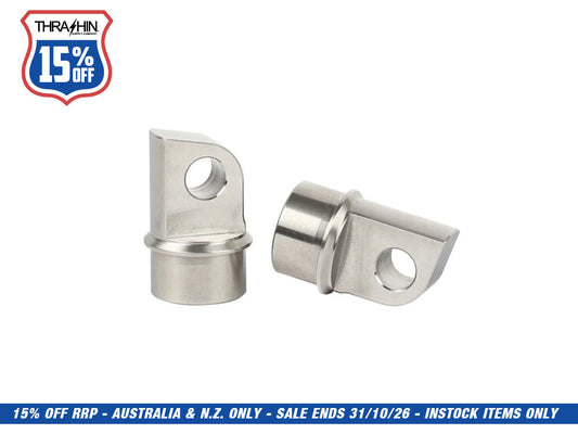 Thrashin Front or Rear Footpeg Mounts - Raw. Fits Most Male Mount Applications