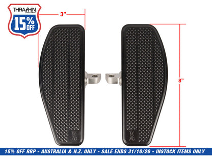 Mini Floorboards - Black. Fits Softail 2018up Front Rider