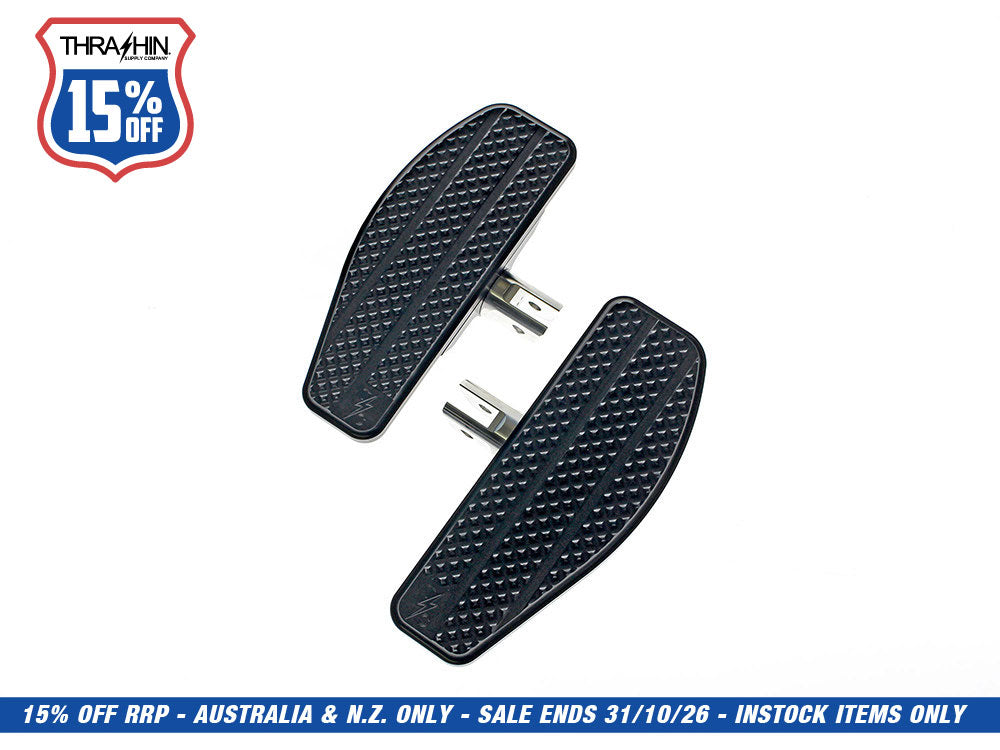 Mini Floorboards - Black. Fits Softail 2018up Front Rider