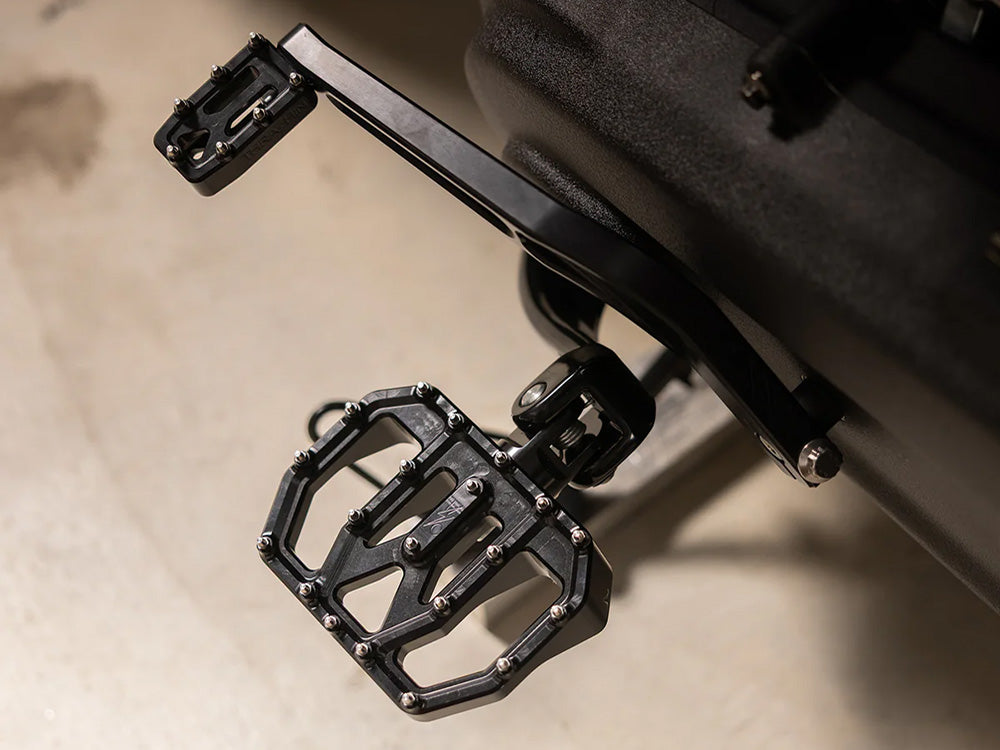 Aggressor Mini Floorboards - Black. Fits Softail 2018up Front Rider