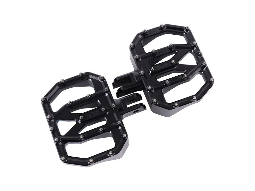 Aggressor Mini Floorboards - Black. Fits Softail 2018up Front Rider