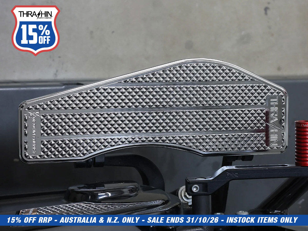 Bagger Rider Floorboards - Chrome. Fits Touring 1980up, FL Softail 1986-2017 & Dyna Switchback 2012-2016