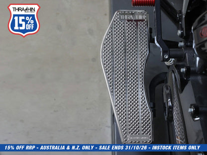 Bagger Rider Floorboards - Chrome. Fits Touring 1980up, FL Softail 1986-2017 & Dyna Switchback 2012-2016