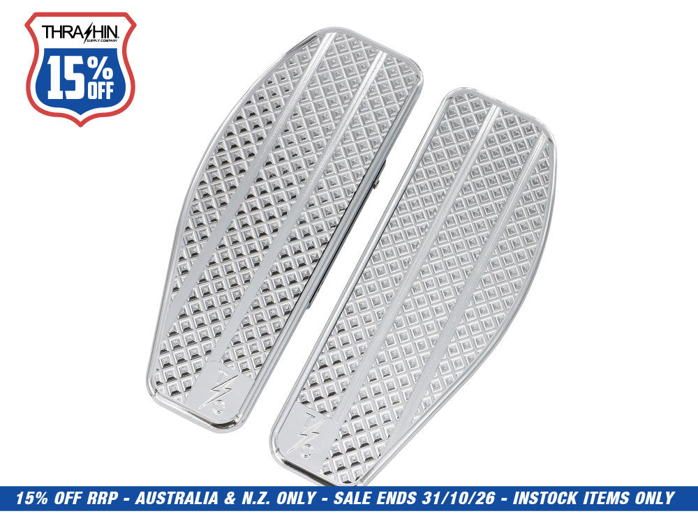 Rear/Passenger Floorboards - Chrome. Fits Touring 1983up