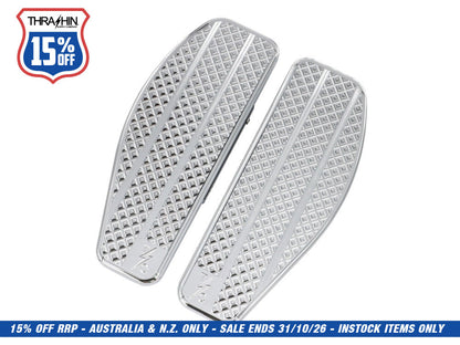 Rear/Passenger Floorboards - Chrome. Fits Touring 1983up