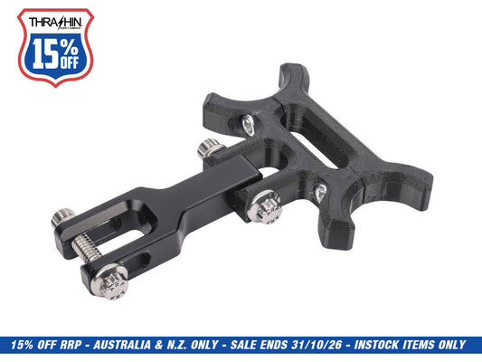 Thrashin Holeshot Risers to Gauges Relocation Bracket - Black. Fits Thrashin' Gauge housings.