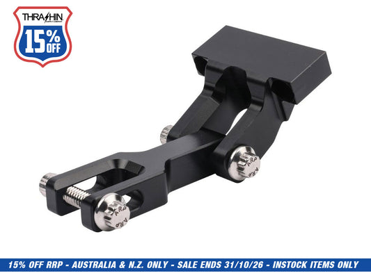 Thrashin OG Risers to Gauges Relocation Bracket - Black. Fits Thrashin' Gauge housings.