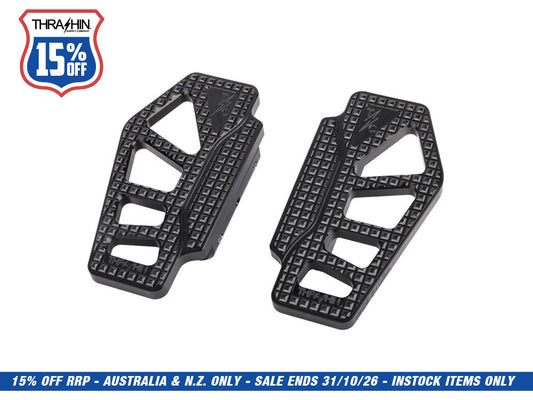 Apex Rear/Passenger Floorboards - Black. Fits Touring 1983up