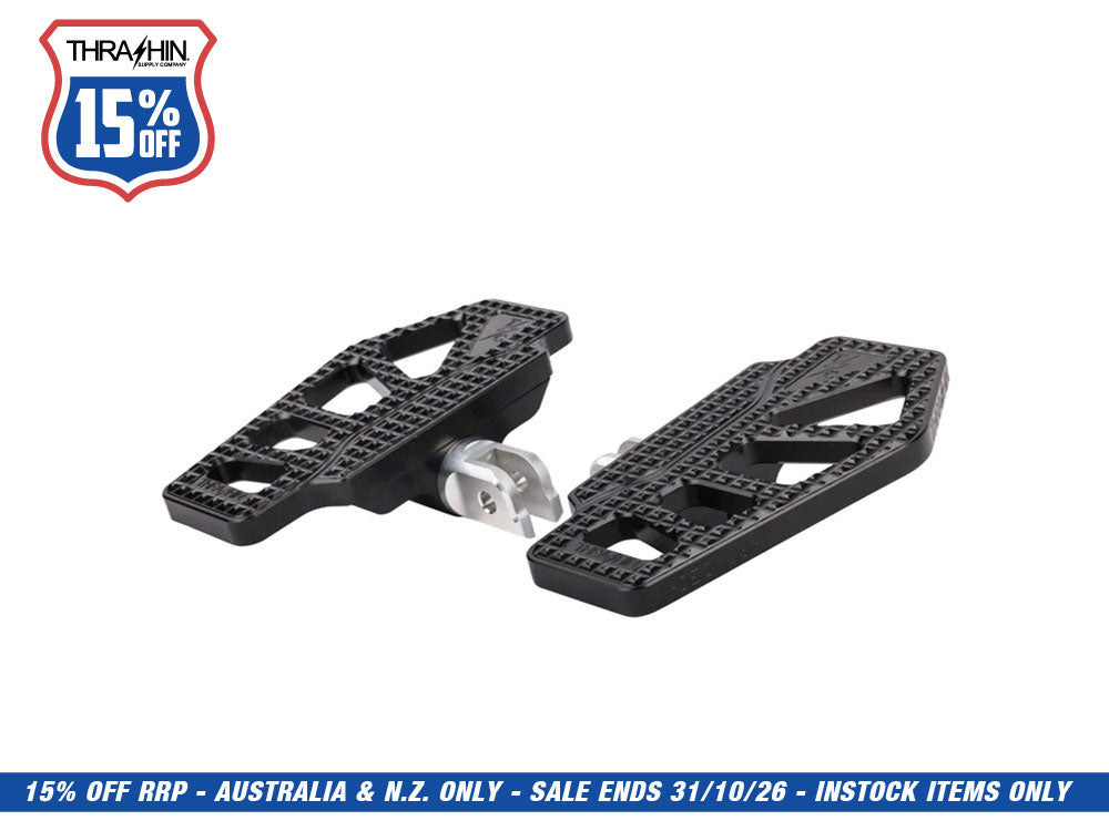 Apex Mini Rider Floorboards - Black. Fits Softail 2018up Front Rider