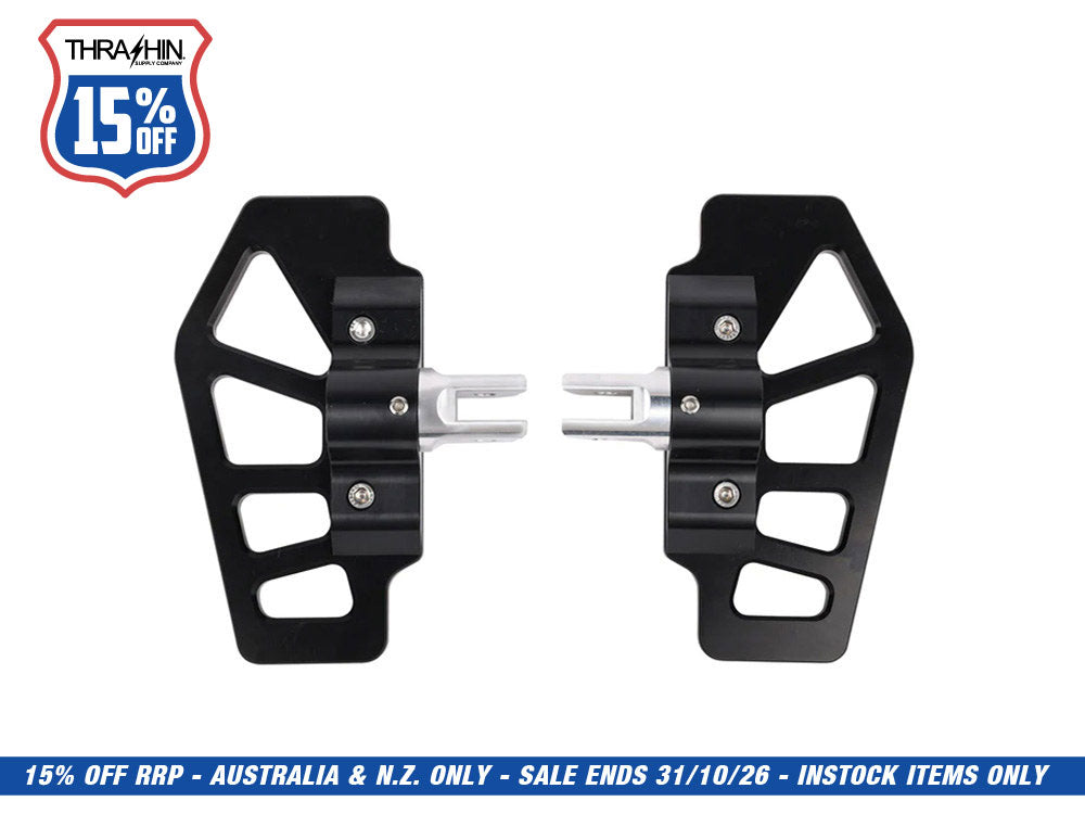Apex Mini Rider Floorboards - Black. Fits Softail 2018up Front Rider