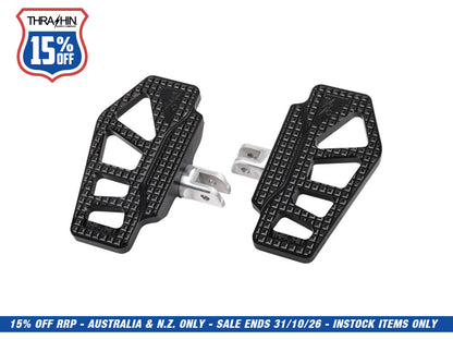 Apex Mini Rider Floorboards - Black. Fits Softail 2018up Front Rider