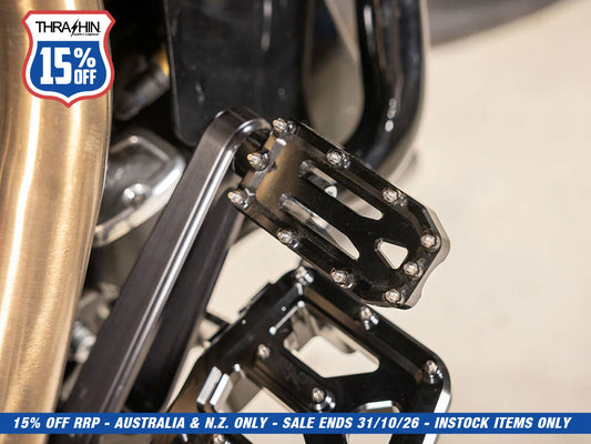 Aggressor Brake Arm Pedal - Black. Touring 2014up (Using Thrashin Brake Arms)