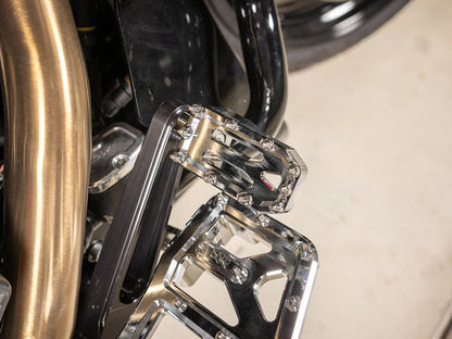 Aggressor Brake Arm Pedal - Chrome. Touring 2014up (Using Thrashin Brake Arms)
