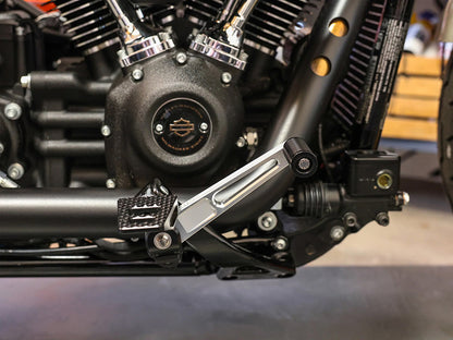 Brake Pedal Arm - Chrome. Fits Softail 2018up with Mid Controls.