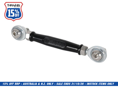 Adjustable Brake Linkage - Black. Fits Softail 2018up with Mid Controls.