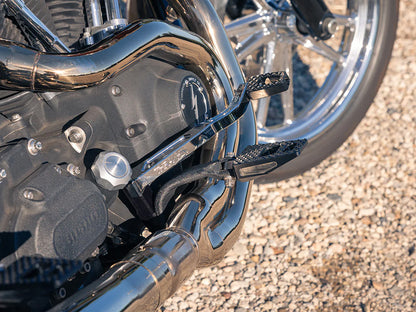 Brake Pedal Arm - Chrome. Fits Dyna 1999-2017 with Mid Controls.