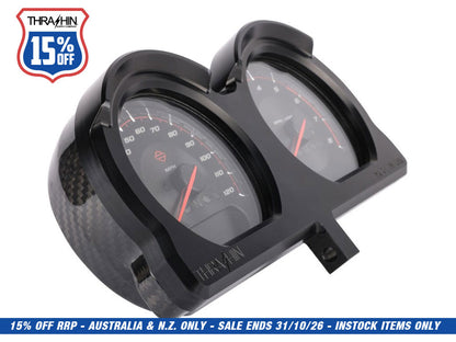 Gauge Housing Relocation Kit - Black. Fits Road Glide 2015-2023