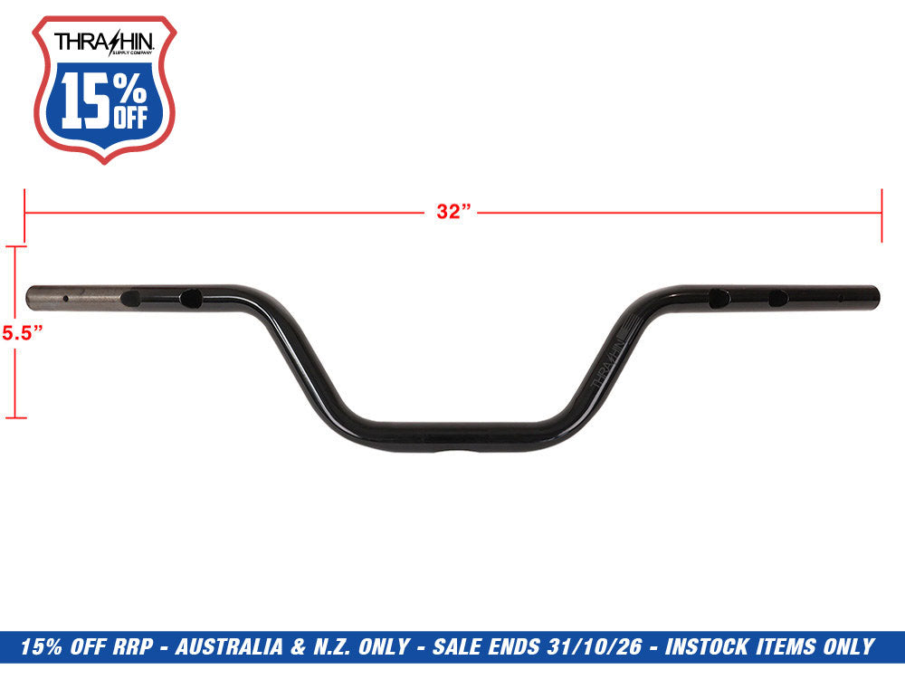 High Bend Bars - Black. Fits CVO Touring 2023up, Street Glide & Road Glide 2024up, Touring 2025up & Softail 2025up