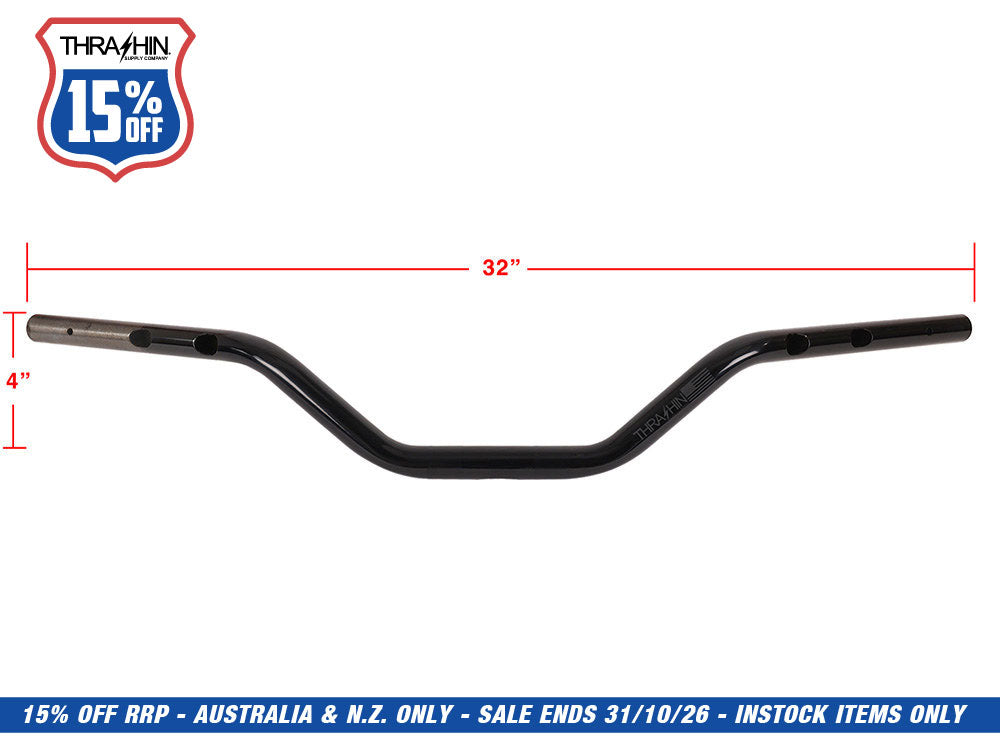 Mid Bend Bars - Black. Fits CVO Touring 2023up, Street Glide & Road Glide 2024up, Touring 2025up & Softail 2025up