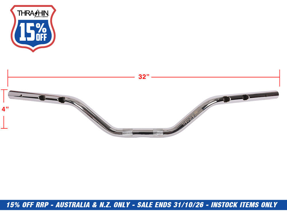 Mid Bend Bars - Chrome. Fits CVO Touring 2023up, Street Glide & Road Glide 2024up, Touring 2025up & Softail 2025up