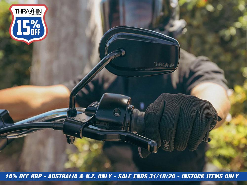 Billet Mini Mirrors Smooth - Black