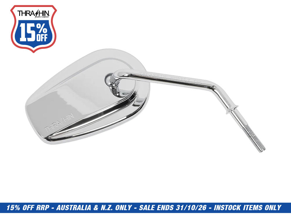 Billet Mini Mirrors Smooth - Chrome