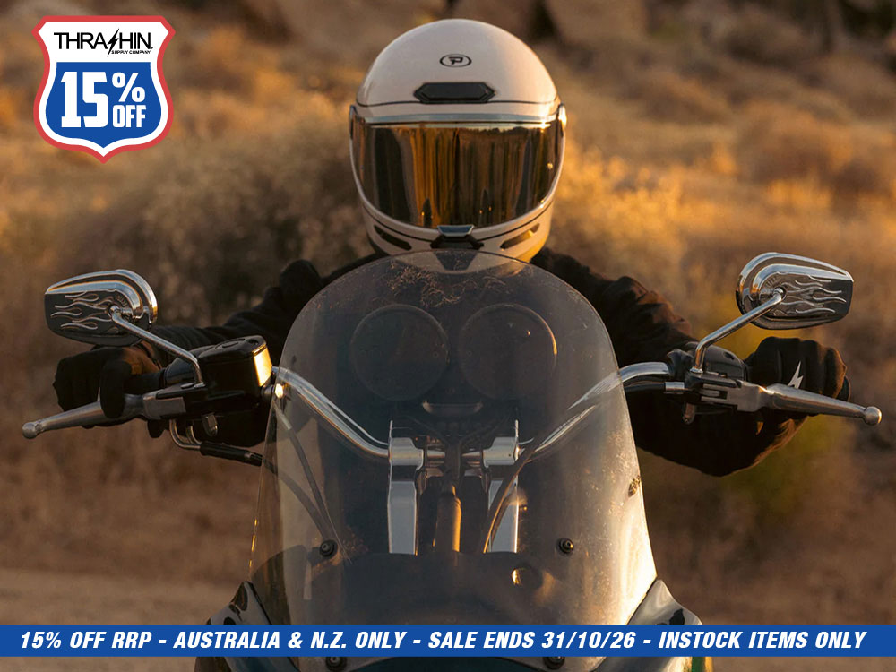 Billet Mini Mirrors Flame - Chrome