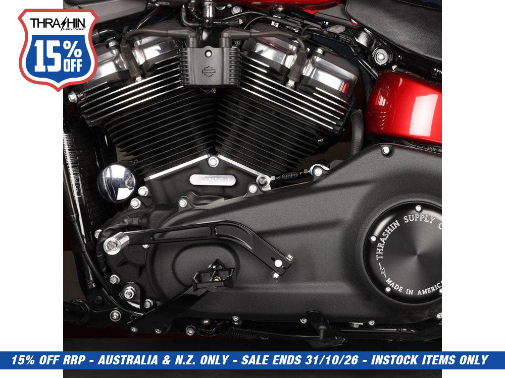 Billet Shift Lever - Black. Fits Softail 2018up with Mid Controls