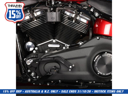 Billet Shift Lever - Black. Fits Softail 2018up with Mid Controls