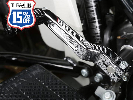 Billet Shift Lever - Chrome. Stock Length. Fits Touring 1983up, Trike 2008up, FXR 1982-1994 & FL Softail 1986-2017.