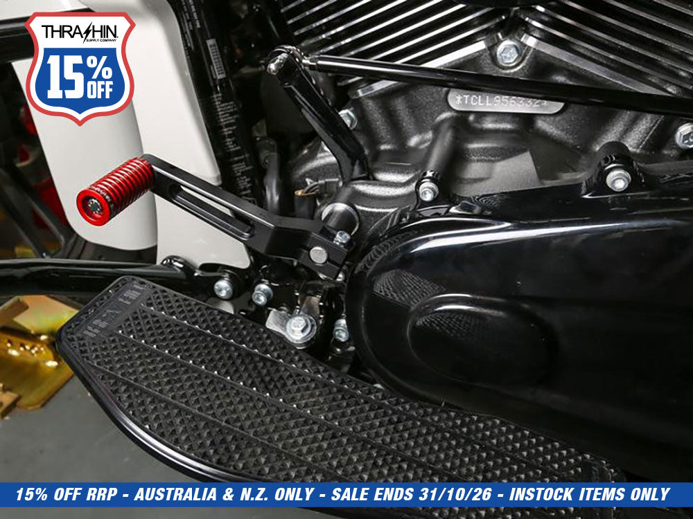 Billet Shift Lever - Black. 1in. Shorter Length. Fits Touring 1983up, Trike 2008up, FXR 1982-1994 & FL Softail 1986-2017.