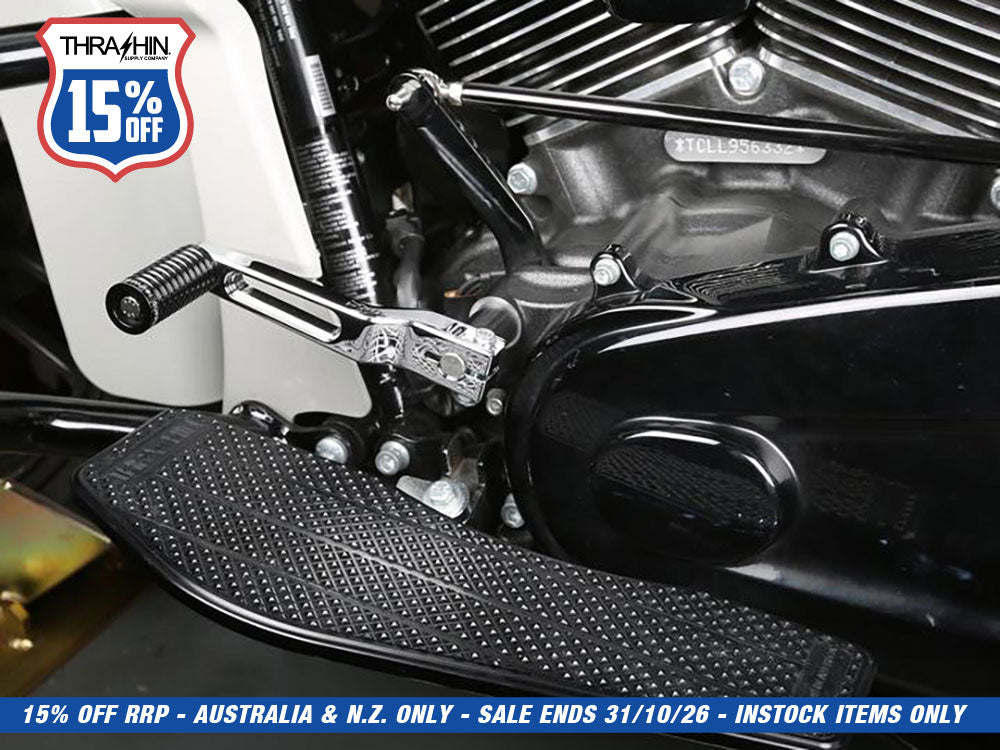 Billet Shift Lever - Chrome. 1in. Shorter Length. Fits Touring 1983up, Trike 2008up, FXR 1982-1994 & FL Softail 1986-2017.