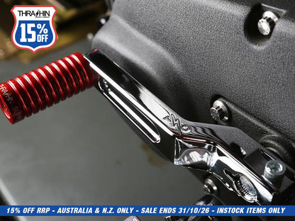 Billet Shift Lever - Chrome. 1in. Shorter Length. Fits Touring 1983up, Trike 2008up, FXR 1982-1994 & FL Softail 1986-2017.