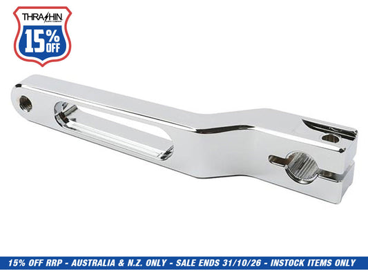 Billet Shift Lever - Chrome. 1in. Shorter Length. Fits Touring 1983up, Trike 2008up, FXR 1982-1994 & FL Softail 1986-2017.