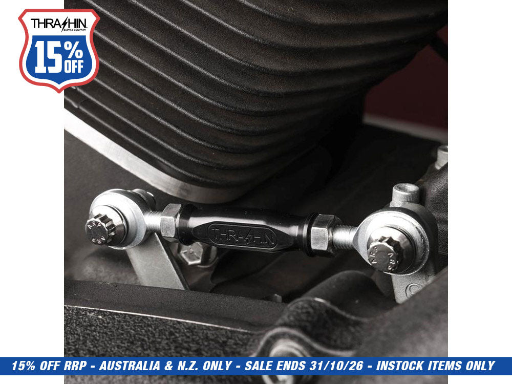 Mid Control Shift Linkage Rod - Black Anodized. Fits Dyna 1991-2017, FXR 1982-1994 & Softail 2018up with Mid Controls