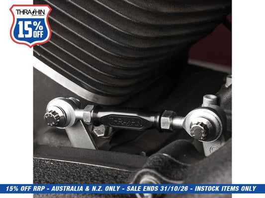 Mid Control Shift Linkage Rod - Black Anodized. Fits Dyna 1991-2017, FXR 1982-1994 & Softail 2018up with Mid Controls