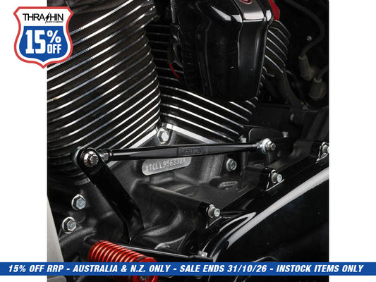 Shift Linkage Rod - Black Anodized. Fits Softail 1986up, Touring 1980up & Dyna Wide Glide 1993-2003