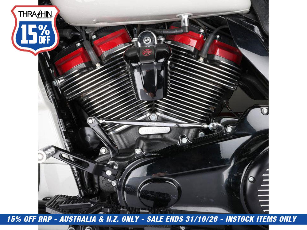 Shift Linkage Rod - Chrome. Fits Softail 1986up, Touring 1980up & Dyna Wide Glide 1993-2003