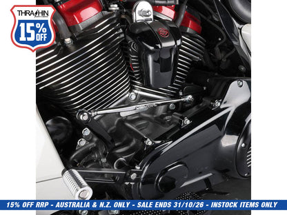 Shift Linkage Rod - Chrome. Fits Softail 1986up, Touring 1980up & Dyna Wide Glide 1993-2003