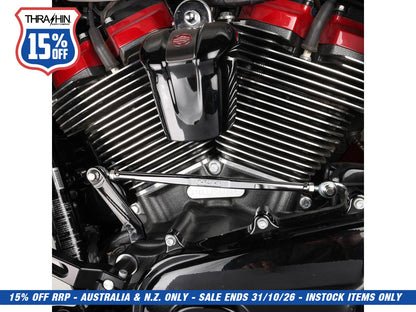 Shift Linkage Rod - Chrome. Fits Softail 1986up, Touring 1980up & Dyna Wide Glide 1993-2003