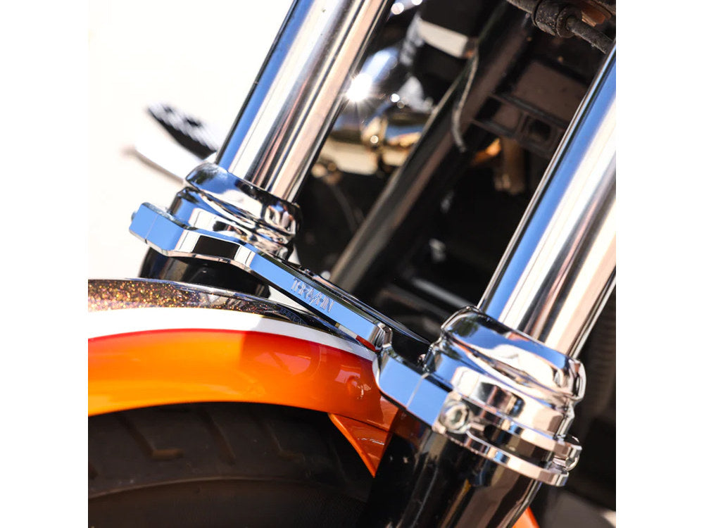 Billet Fork Brace - Black. Fits 49mm Dyna Mid-Glide 2006-2017.